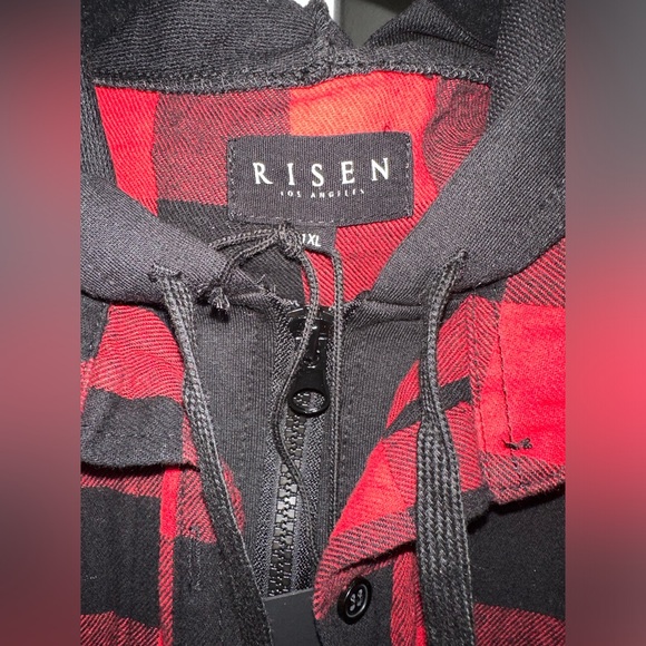 BNWT Risen zip up flannel shacket - Picture 3 of 5